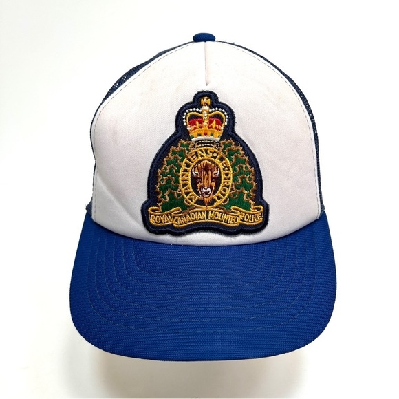 Vintage RCMP Royal Canadian Mounted Police Baseball Trucker Cap Hat Snap Back - Picture 2 of 11